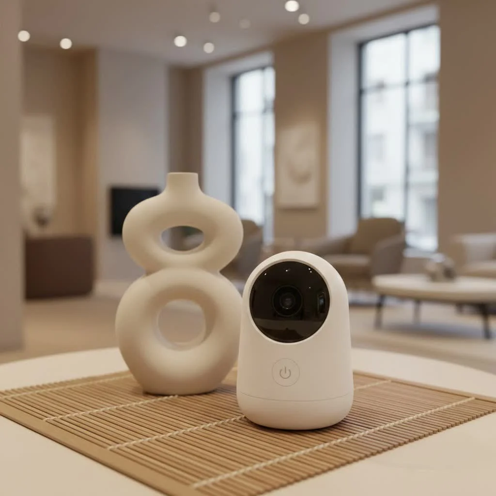 Nanit Pro Smart Baby Monitor in its travel case