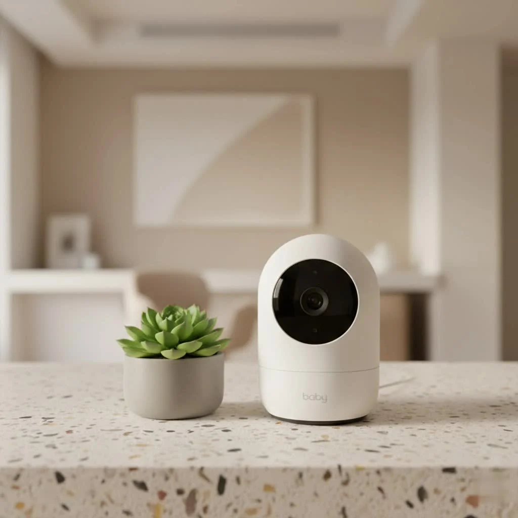 Owlet Cam 2 smart baby monitor in a nursery